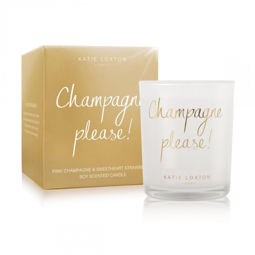 KATIE LOXTON CHAMPAGNE PLEASE CANDLE KLC087 The Urban Dandelion